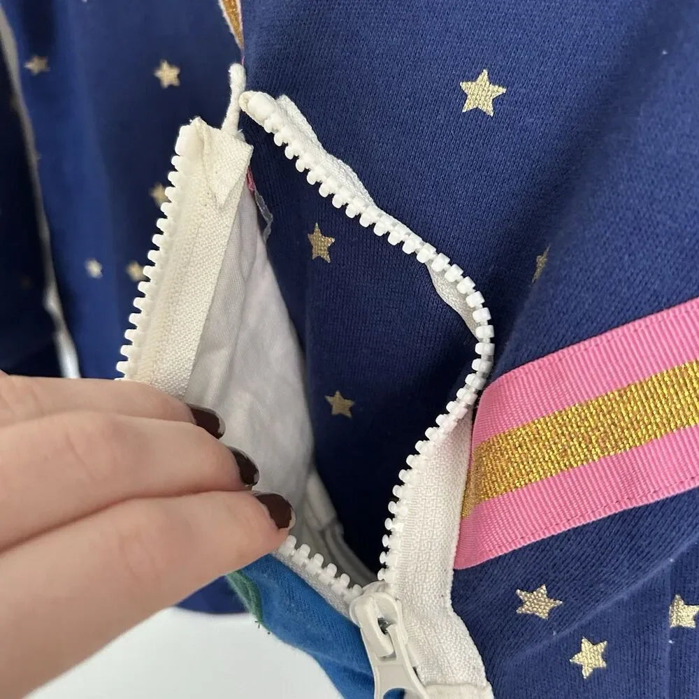 Kids' Unicorn Pocket Appliqué Long Sleeve T-Shirt Pullover Sweatshirt Rainbow